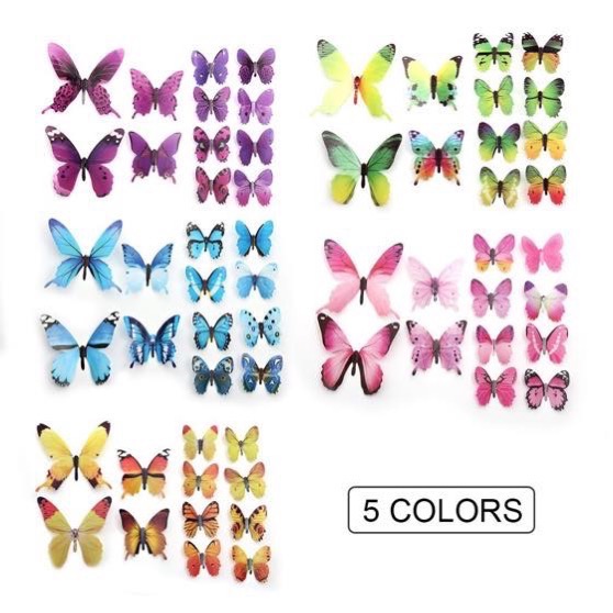 Butterfly Wall Decals サイズ・カラー