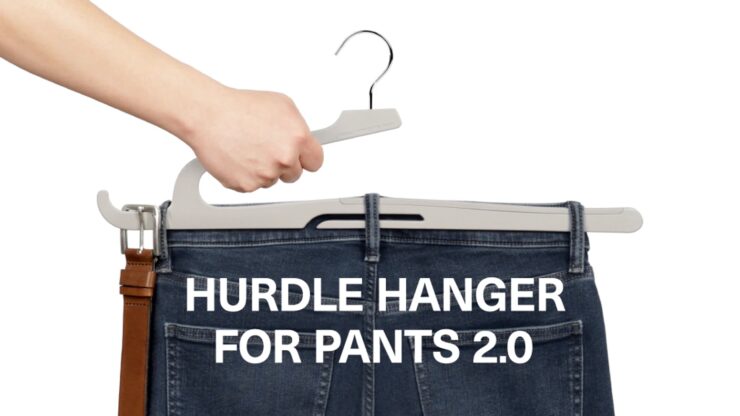 1秒でパンツ整理。省スペースなフック付き万能ハンガー【HURDLE HANGER】