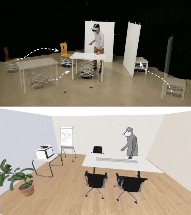 未来すぎる。VR空間に合わせて家具を自動レイアウトしてくれるロボット【RoomShift】